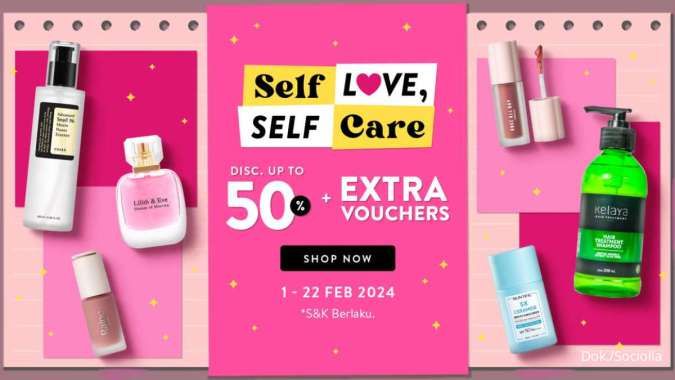 Promo Sociolla Terbaru s/d 22 Februari 2024, Skincare dan Makeup Diskon hingga 50%!