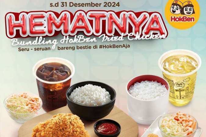 Promo HokBen Desember Paket Fried Chicken, Makan Bareng Mulai Rp 29.000-an Per Orang