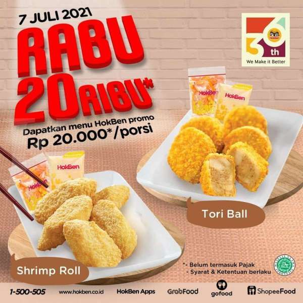Promo HokBen hari ini 7 Juli 2021