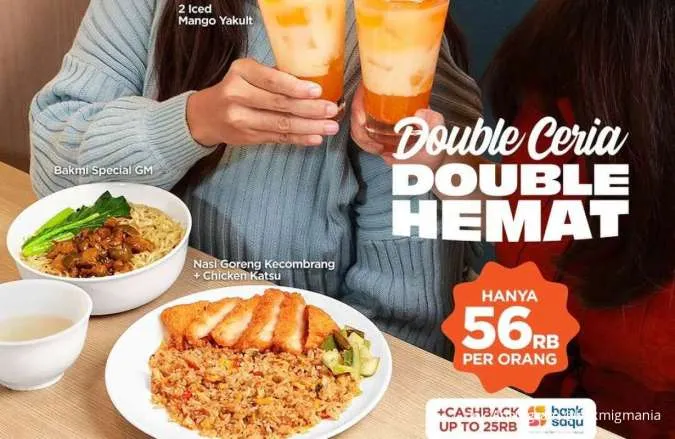 Promo Bakmi GM Double Ceria Double Hemat September, Makan Berdua Cashback Rp 25.000