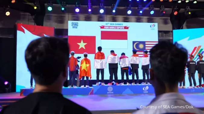 Timnas Indonesia meraih medail emas cabor esports PUBG Mobile SEA Games Vietnam 2021