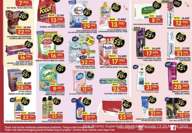 Promo Superindo Weekday Pertengahan Maret 2025, Attack & Molto Diskon 25%