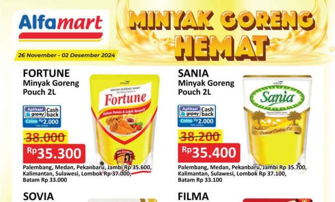 Promo Minyak Goreng Hemat di Alfamart Berakhir Hari Ini, Ada Harga Murah di Indomaret