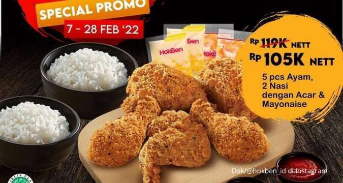 Promo HokBen Terbaru 7-28 Februari 2022, Hot Fried Chicken dengan Harga Spesial