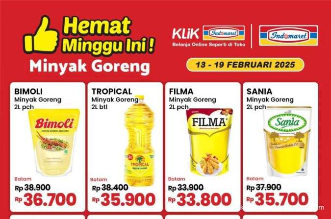 Promo Minyak Goreng di Indomaret dan Superindo Weekday, Bimoli Hemat di Awal Pekan