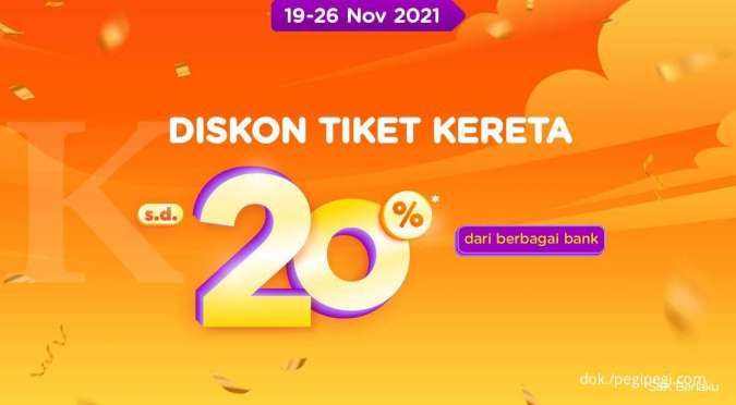Promo PegiPegi Yuk, Diskon Tiket Kereta hingga 20% dari Berbagai Bank