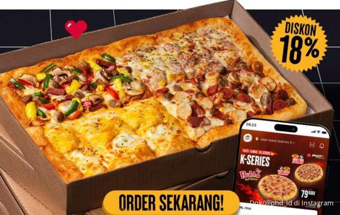 Promo HUT Pizza Hut Delivery ke-18, Quartza Diskon 18% di Oktober 2025