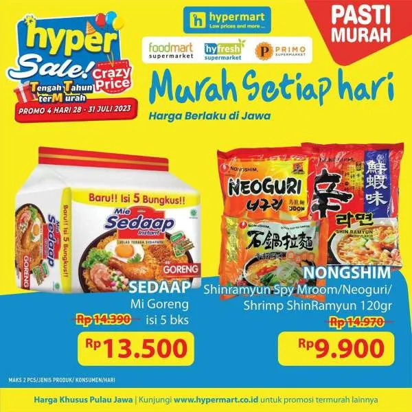 Katalog Harga Promo JSM Hypermart Terbaru 28-31 Juli 2023