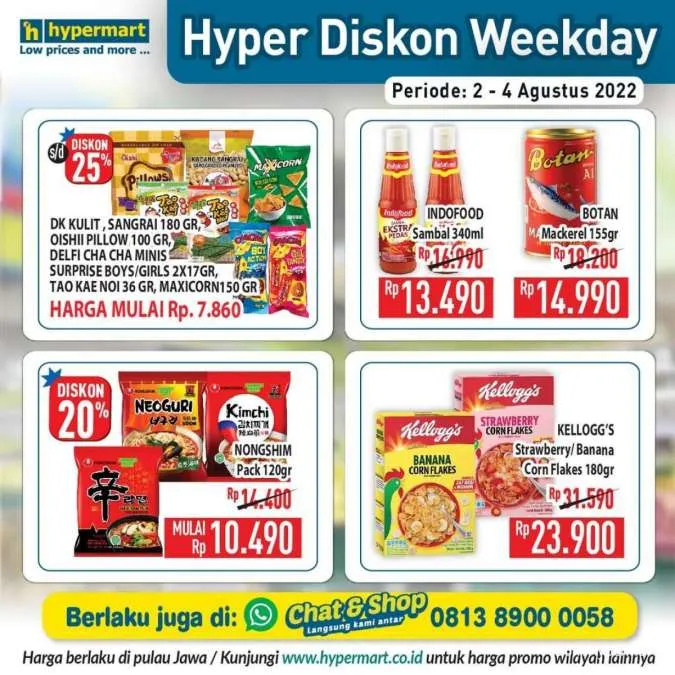 Promo Hypermart Hyper Diskon Weekday Periode 2-4 Agustus 2022