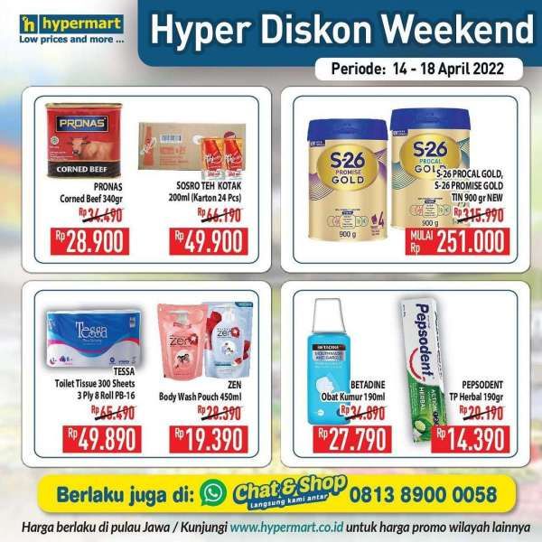 Katalog Promo Hypermart Hyper Diskon Weekend Periode 14-18 April 2022