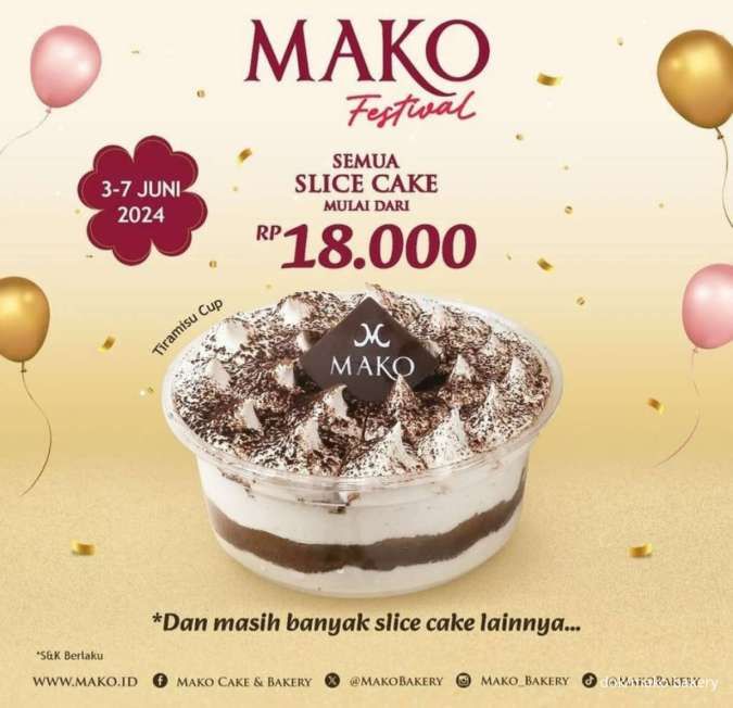 Promo Mako Festival di Mako Cake & Bakery