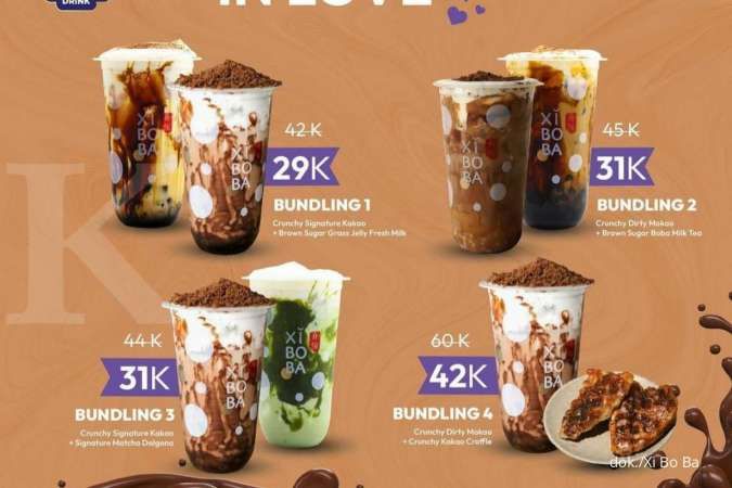 Promo Xi Bo Ba 17-23 Februari 2022, Diskon Paket Bundling in Love Dapat 2 Minuman