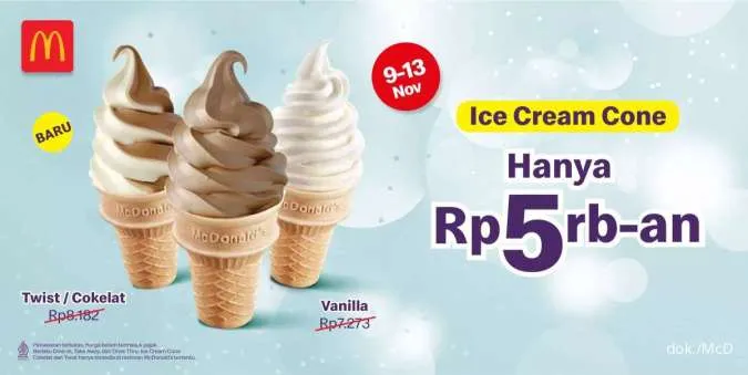 Promo 11.11 McD Ice cream cone Rp 5.000