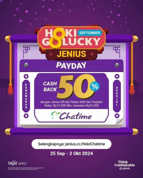 Promo Jenius di Chatime 25 September-2 Oktober 2024