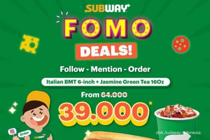 Promo Subway Akhir Januari 2023, Diskon Terbatas FOMO Deals Isi Sandwich dan Minum