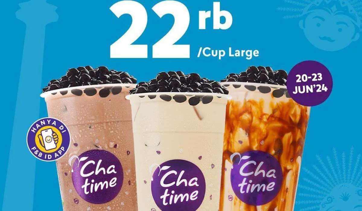 Promo Chatime Spesial HUT Jakarta, Promo Cup Large Berakhir Hari Ini 23 Juni 2024