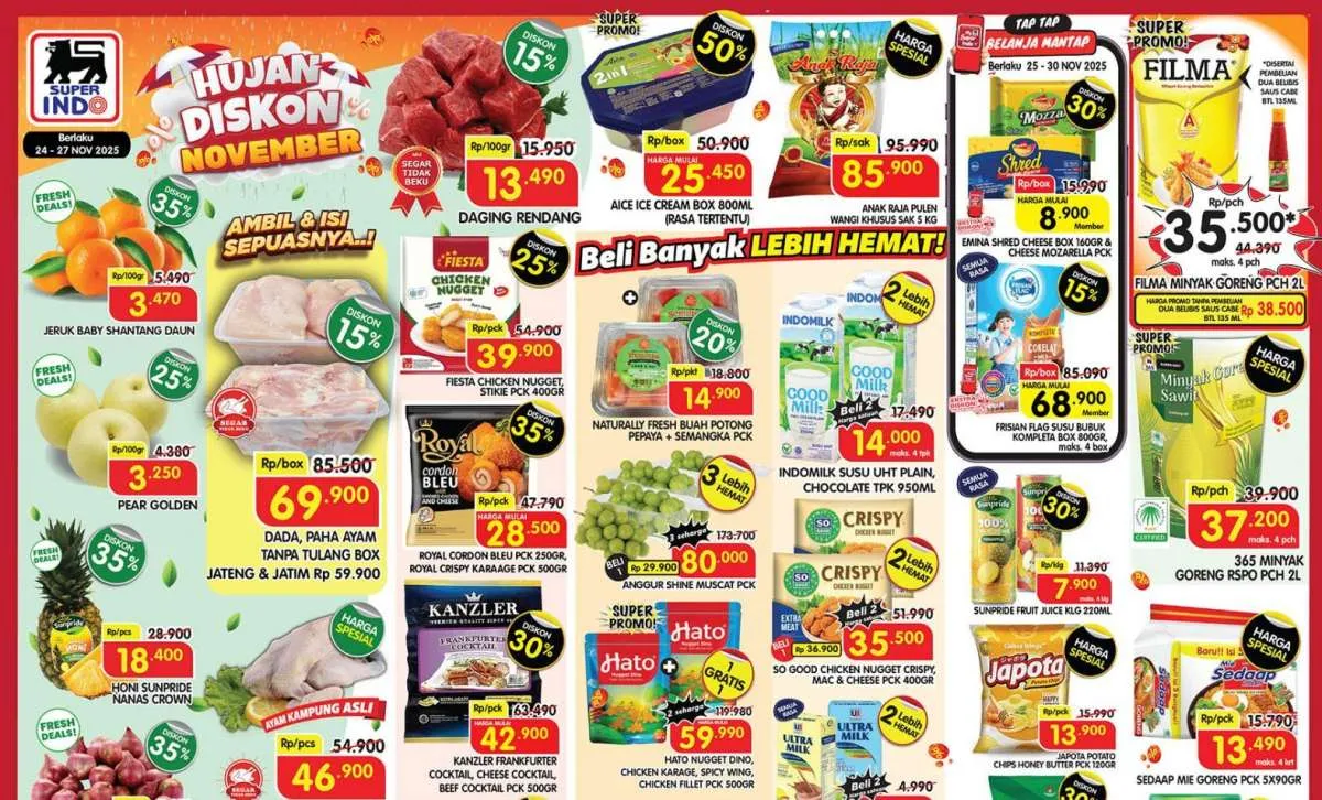 Promo Superindo Weekday 24-27 November 2025, Beras & Minyak Lebih Murah!