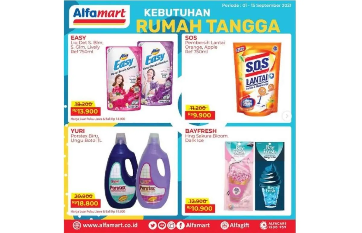 Promo Alfamart kebutuhan rumah tangga dan minuman, 6 September 2021! 