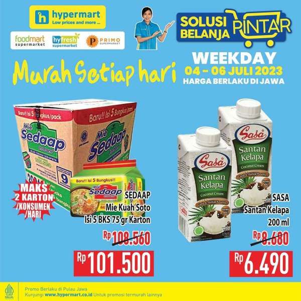 Katalog Promo Hypermart Weekday Terbaru 4-6 Juli 2023