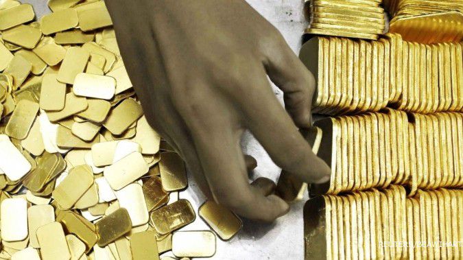 Emas berada di level US$ 1.127,27 per ons troi 