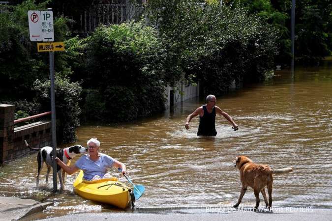 Banjir di Sydney Australia Paksa Puluhan Ribu Orang Meninggalkan Rumah
