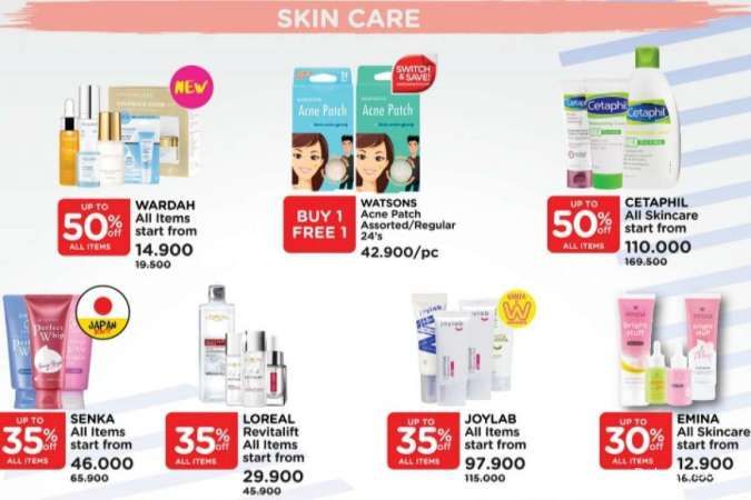 Katalog Promo Watsons Weekend Spesial Diskon hingga 50% Periode 3-6 Februari 2022