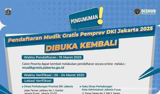 Pendaftaran Mudik Gratis Pemprov DKI Jakarta 2025 Dibuka Lagi, Ini Persyaratannya