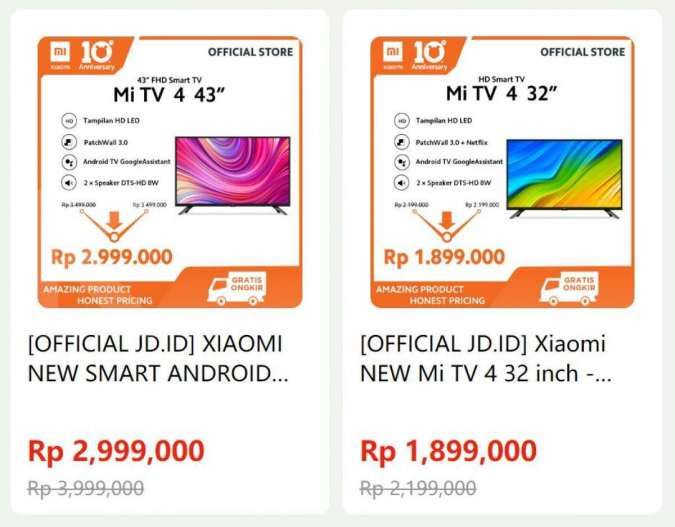 Promo harga Xiaomi Mi TV