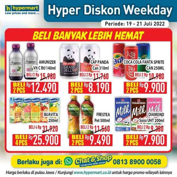 Promo Hypermart 19-21 Juli 2022, Hyper Diskon Weekday Terbaru