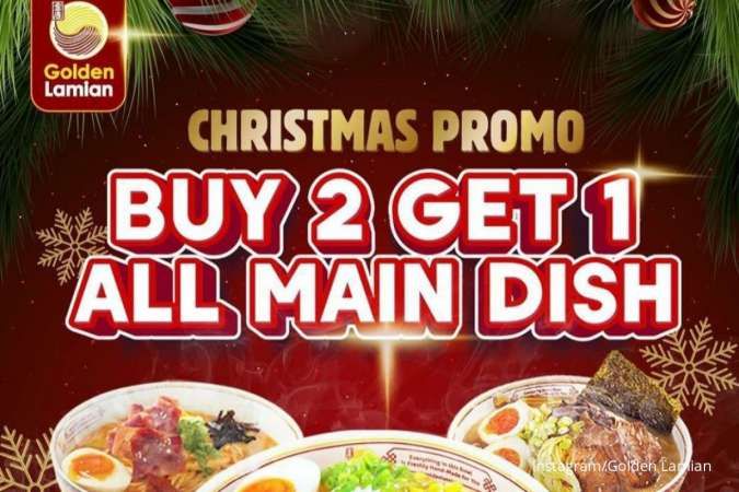 Promo Golden Lamian Spesial Natal hingga 28 Desember 2022, Beli 3 Main Dish Rp 89.000