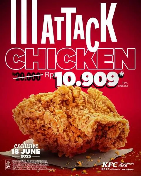 Promo KFC Attack Chicken 18 Juni 2025