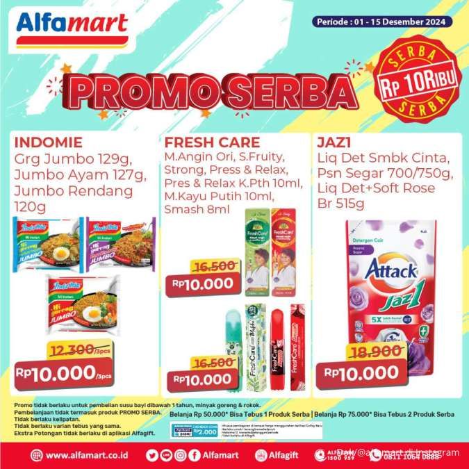 Promo Alfamart 1-15 Desember 2024 Serba Rp 10.000