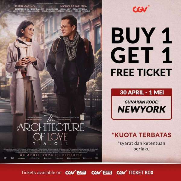 Promo Tiket Film The Architecture Of Love di CGV
