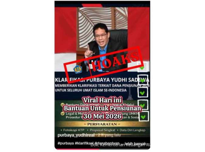 Kemenkeu: Kabar Dana Bantuan Pensiunan 2026 Hoaks, Waspada Phishing