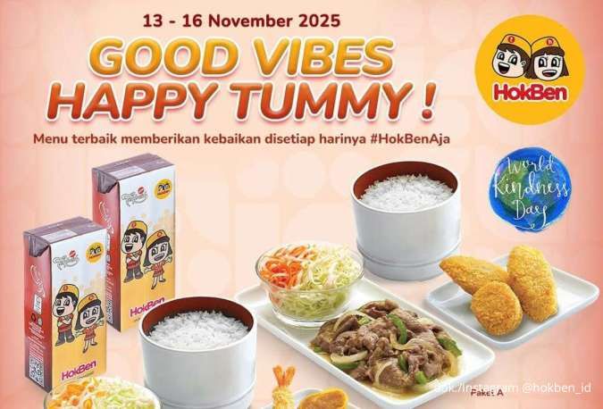 Promo HokBen Hari Kebaikan Sedunia sampai 16 November, Makan Berdua Lebih Hemat