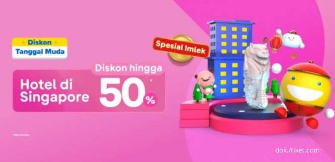 Promo Tiket.com Spesial Imlek, Diskon Hotel Singapore 50% Berlaku Hingga 3 Feb 2022
