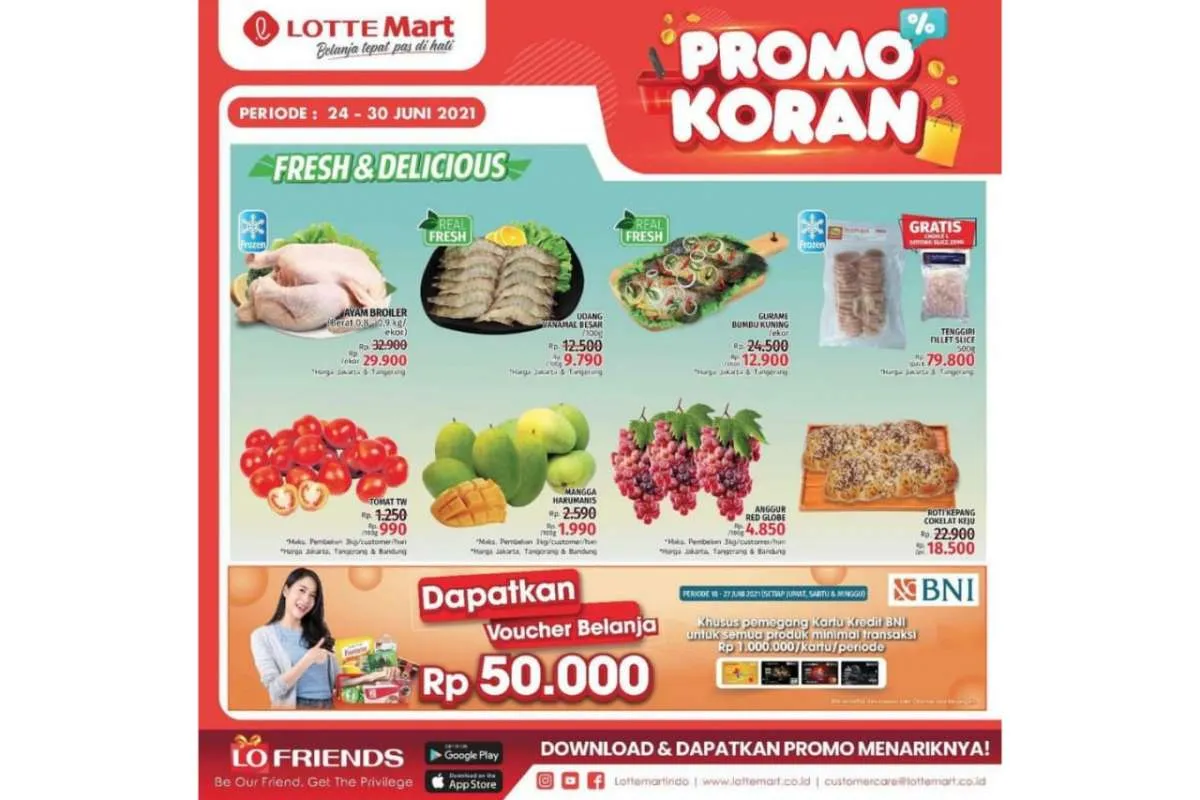 Promo Lotte Mart weekend 25-30 Juni 2021, cek diskonnya! 