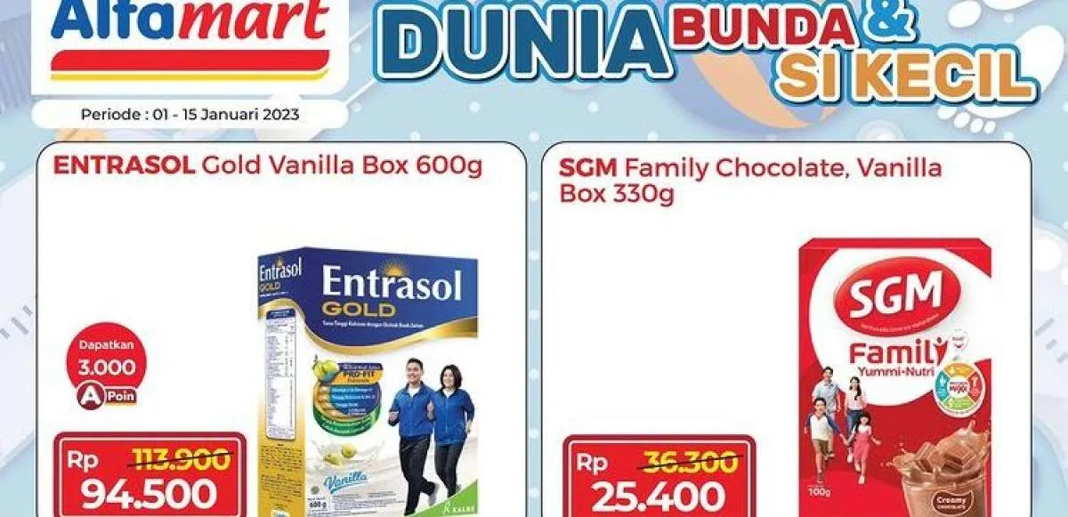 Harga Promo Alfamart Hari Ini 10 Januari 2023, Susu Bayi hingga Dewasa Lebih Murah