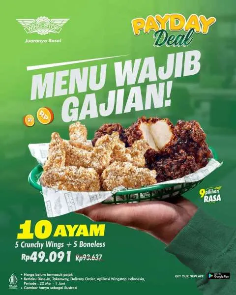 Promo Wingstop Menu Wajib Gajian