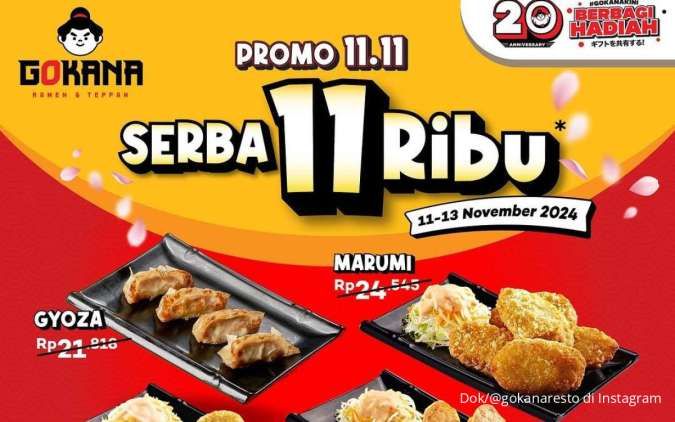 Promo 11.11 di Yoshinoya, Gokana Ramen & Yakiniku, Serba Rp 11.000 hingga Buy 1 Get 1