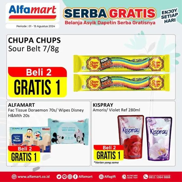 Promo Alfamart Serba Gratis Periode 1-15 Agustus 2024