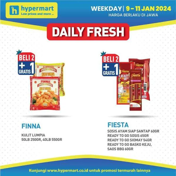 Promo Hypermart Hyper Diskon Weekday Periode 9-11 Januari 2024