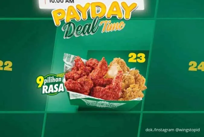 Promo Wingstop Payday Deal sampai 5 Oktober, 10 Ayam Rasa Favorit Cuma Rp 49.000-an