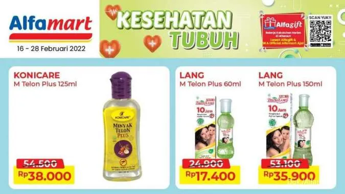 Promo Alfamart Kesehatan Tubuh Periode 16-28 Februari 2022