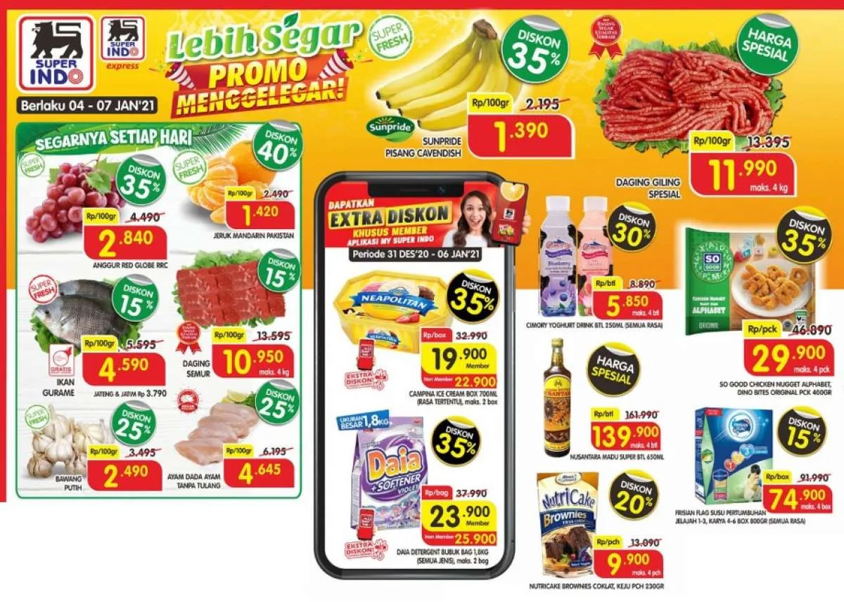 Promo Superindo weekday 4 Januari 2021, diskonan hari kerja awal tahun!