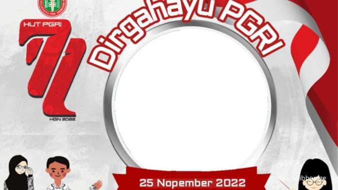 Kumpulan Twibbon HUT PGRI ke-77 pada 25 November, Download Logo Resmi PNG di Sini