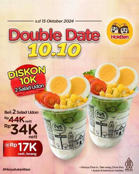 Promo HokBen 10.10 Mulai 10-15 Oktober 2024