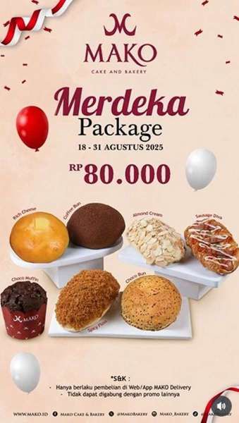 Promo Mako Bakery Merdeka 18-31 Agustus 2025