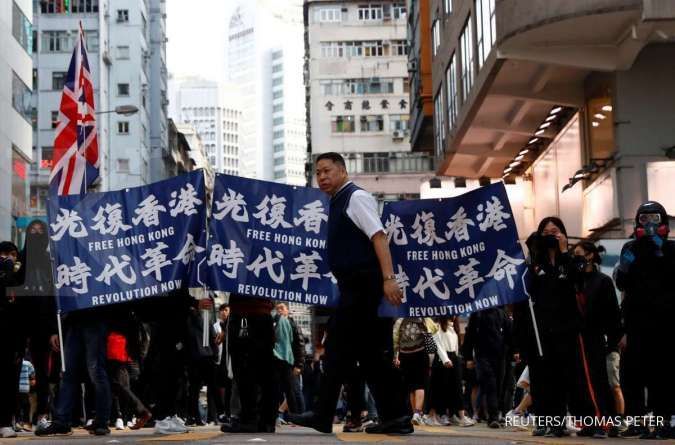 Demo bikin bisnis lesu, angka pengangguran Hong Kong naik