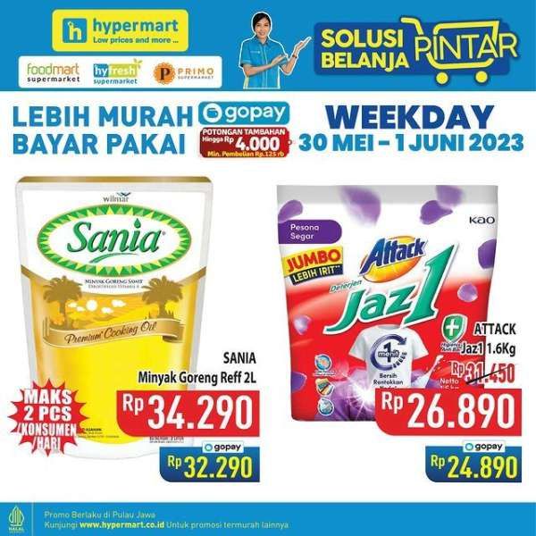 Promo Hypermart Hyper Diskon Weekday Periode 30 Mei-1 Juni 2023